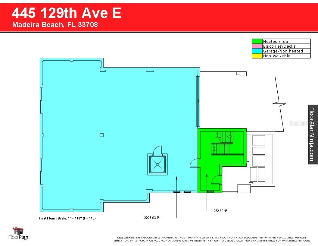First Floor (Garage) Sqft