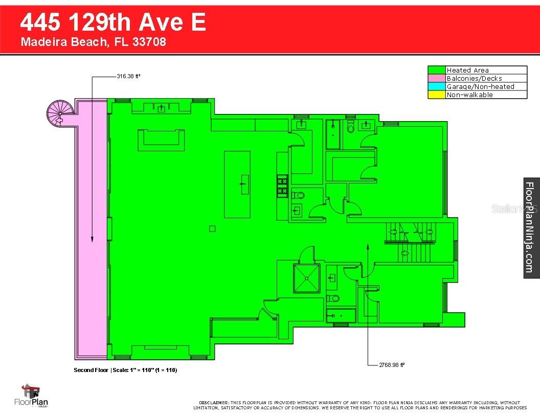 Second Floor (Kitchen) Sqft