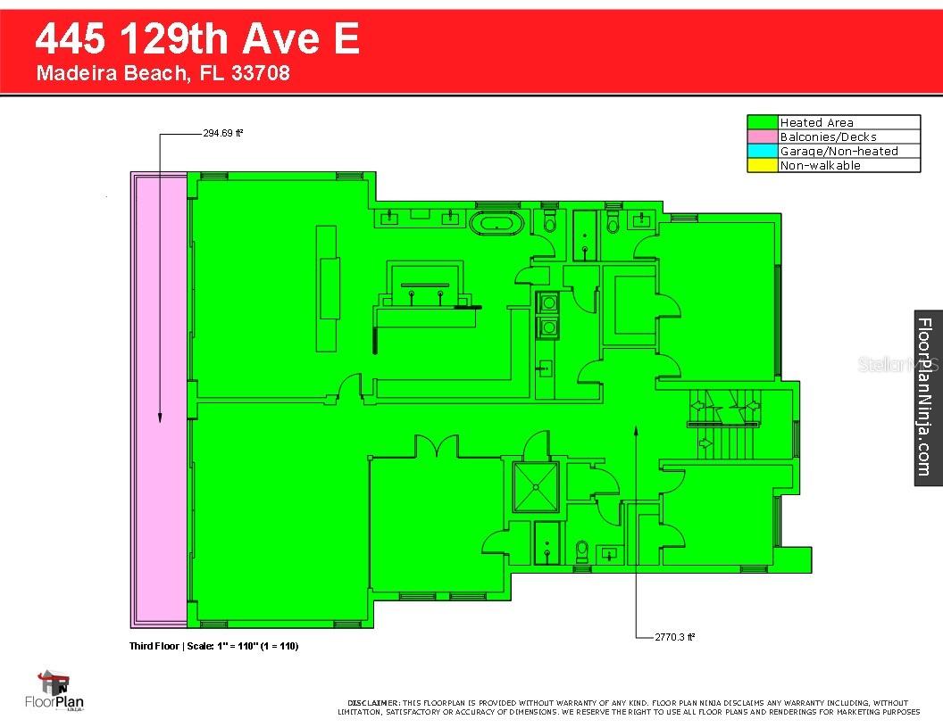 Third Floor (Primary Suite) Sqft