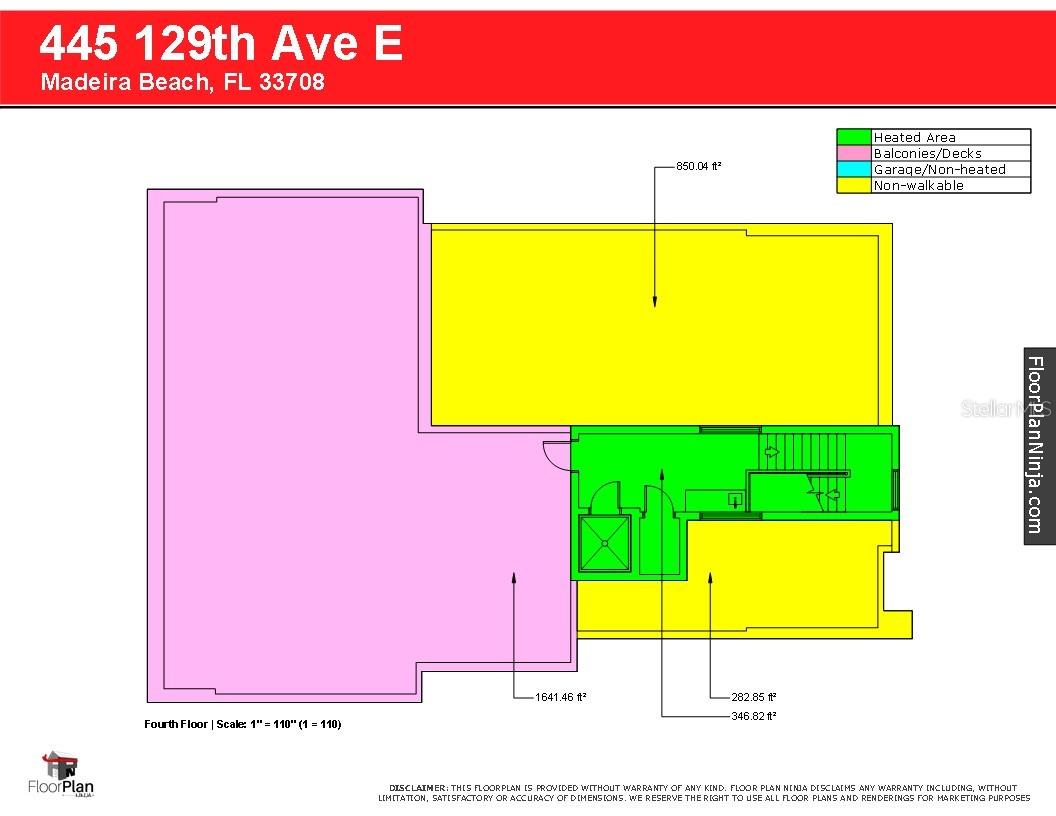 Fourth Floor (Rooftop) Sqft