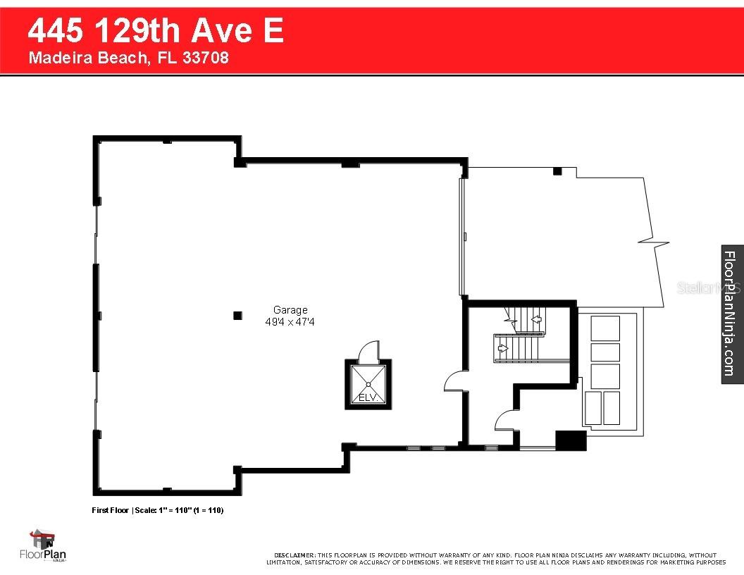 First Floor (Garage) Measurements