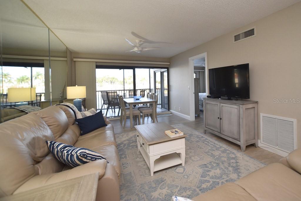 Living room and dining room