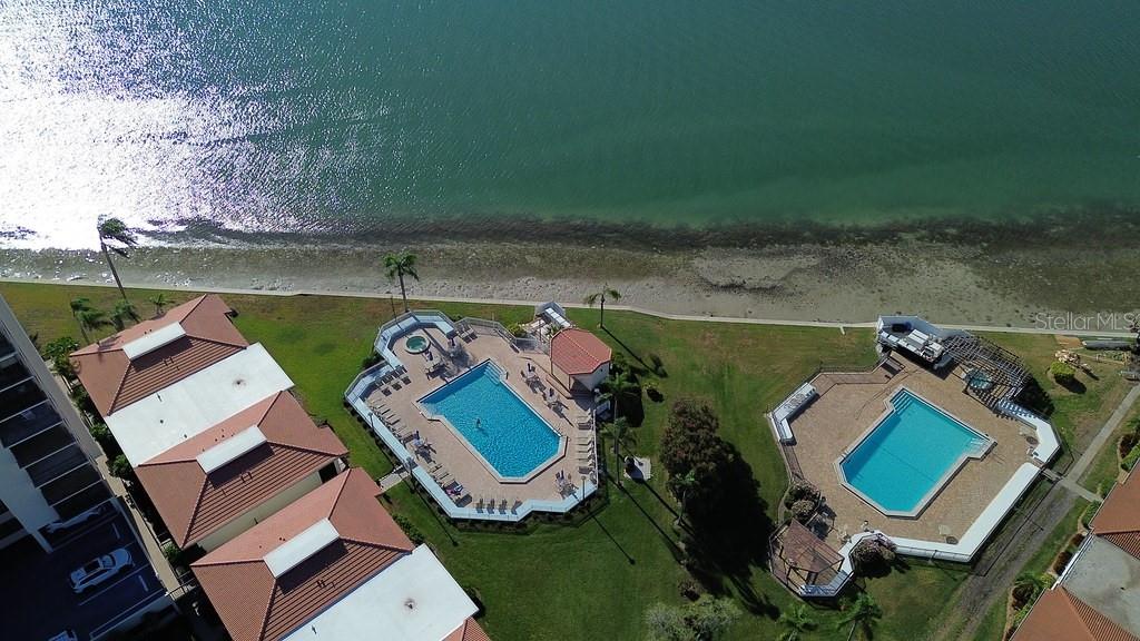 Pool on the left