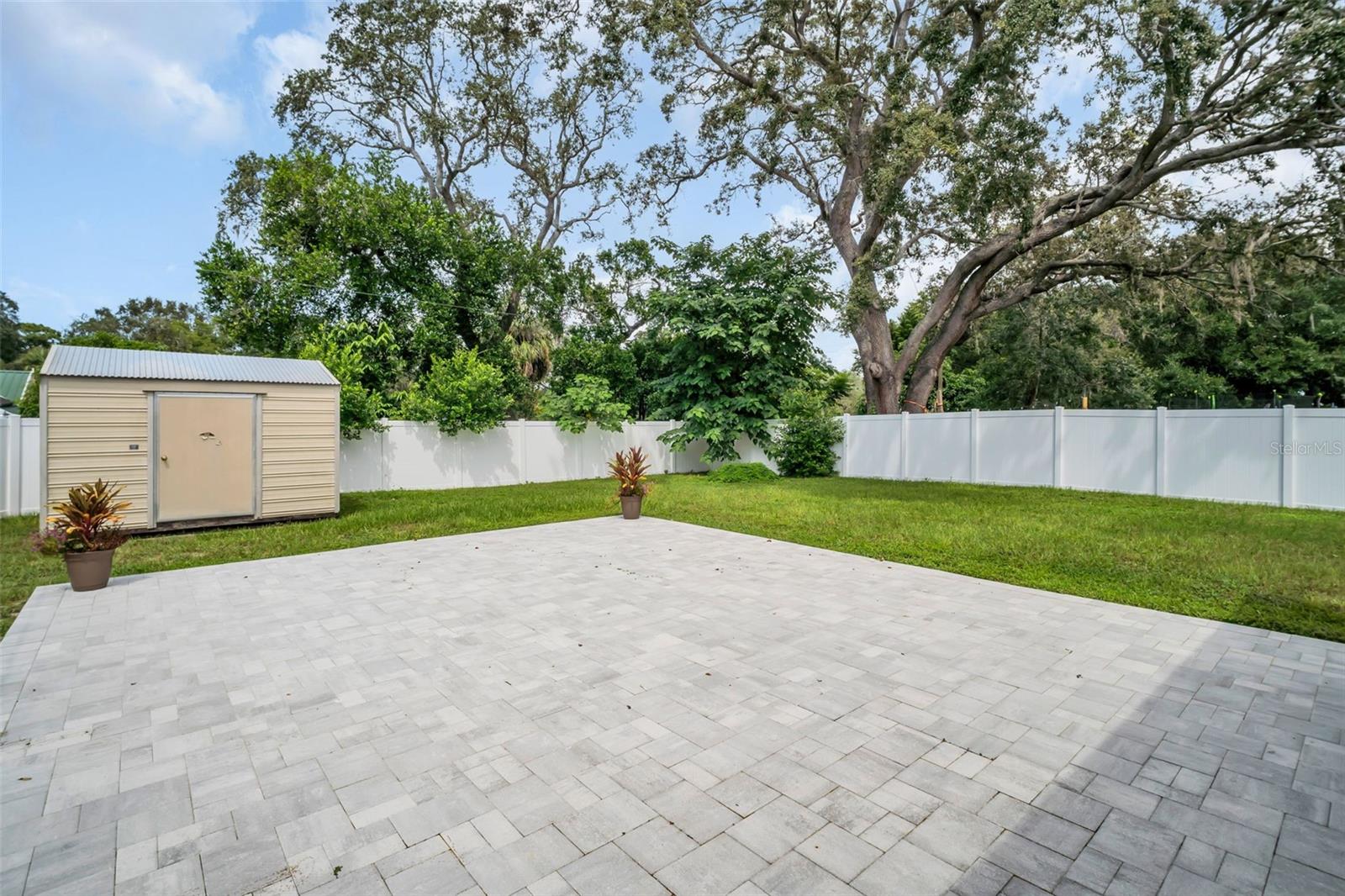 Pavered Patio and shed