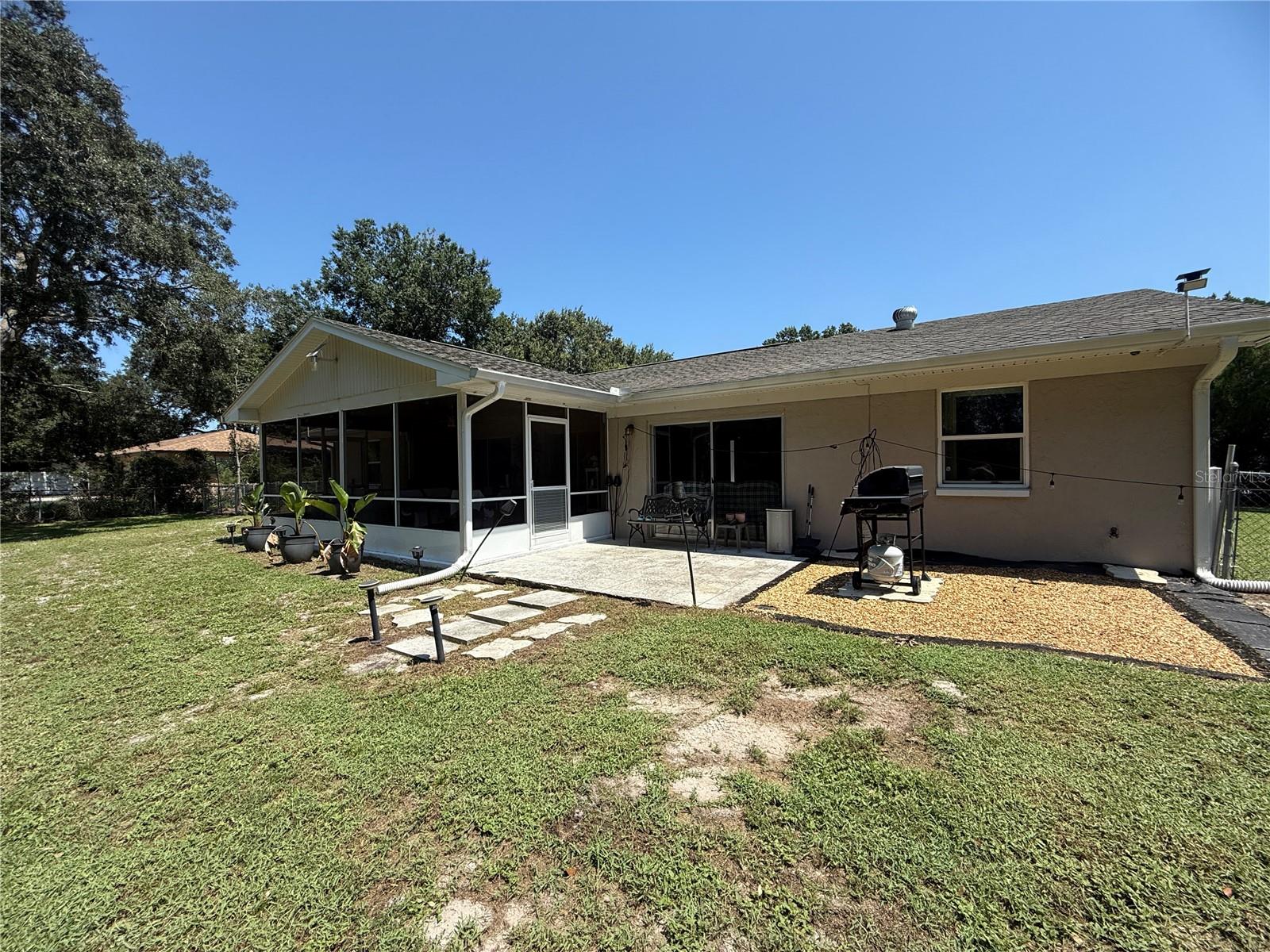 Completely fenced in property with RV hookups on the side!