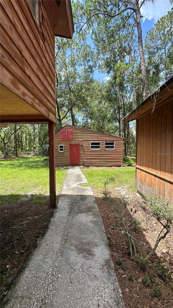 View of workshop/laundry building