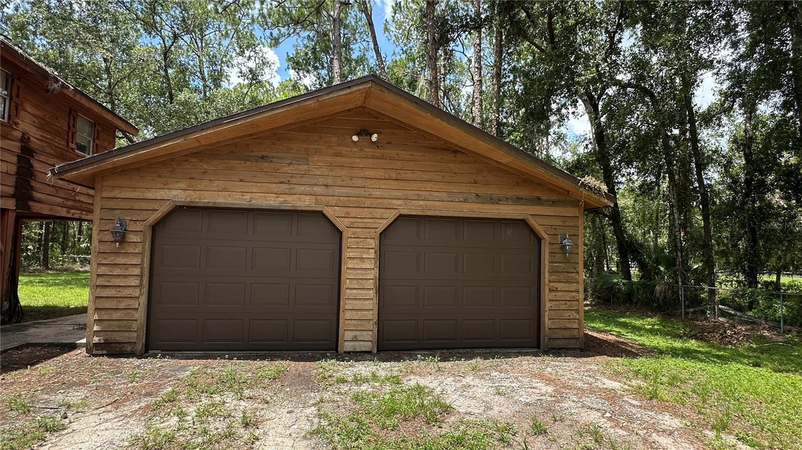 Oversized double garage