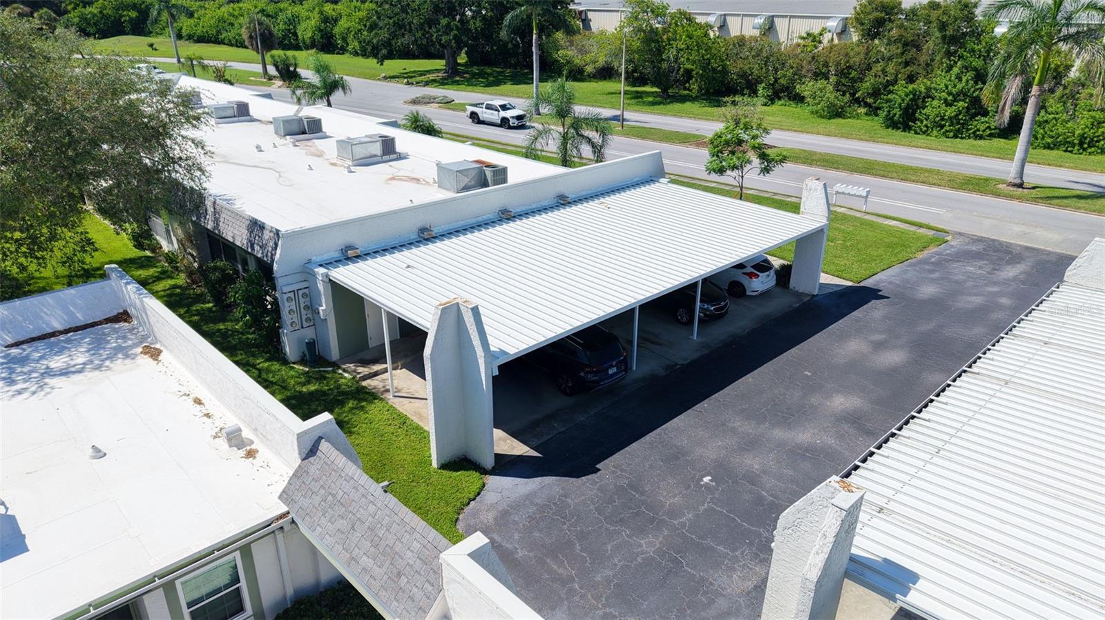 1 designated carport space with private storage locker spacious enough for 2 bicycles!