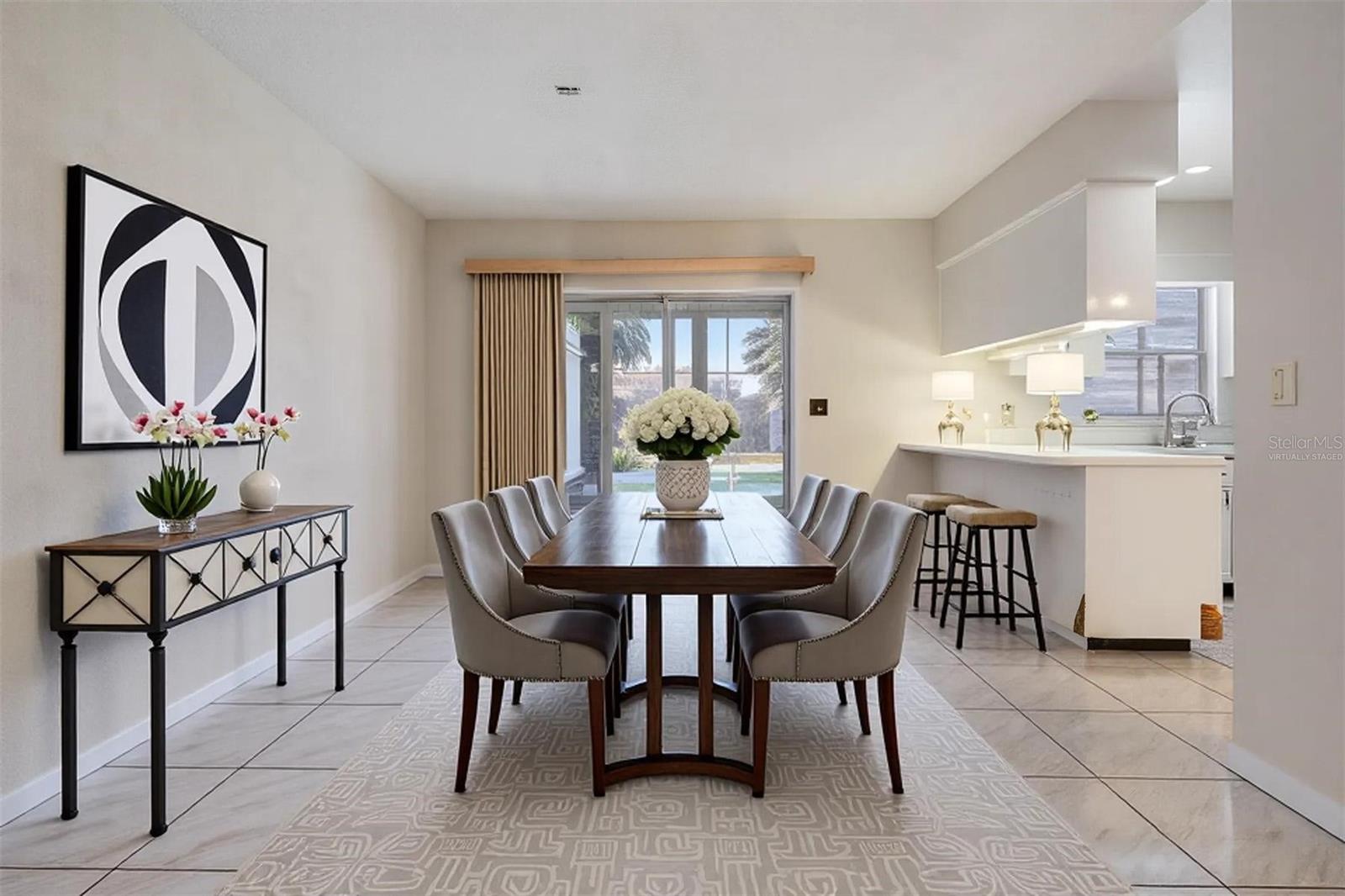 Virtually Staged Dining Area