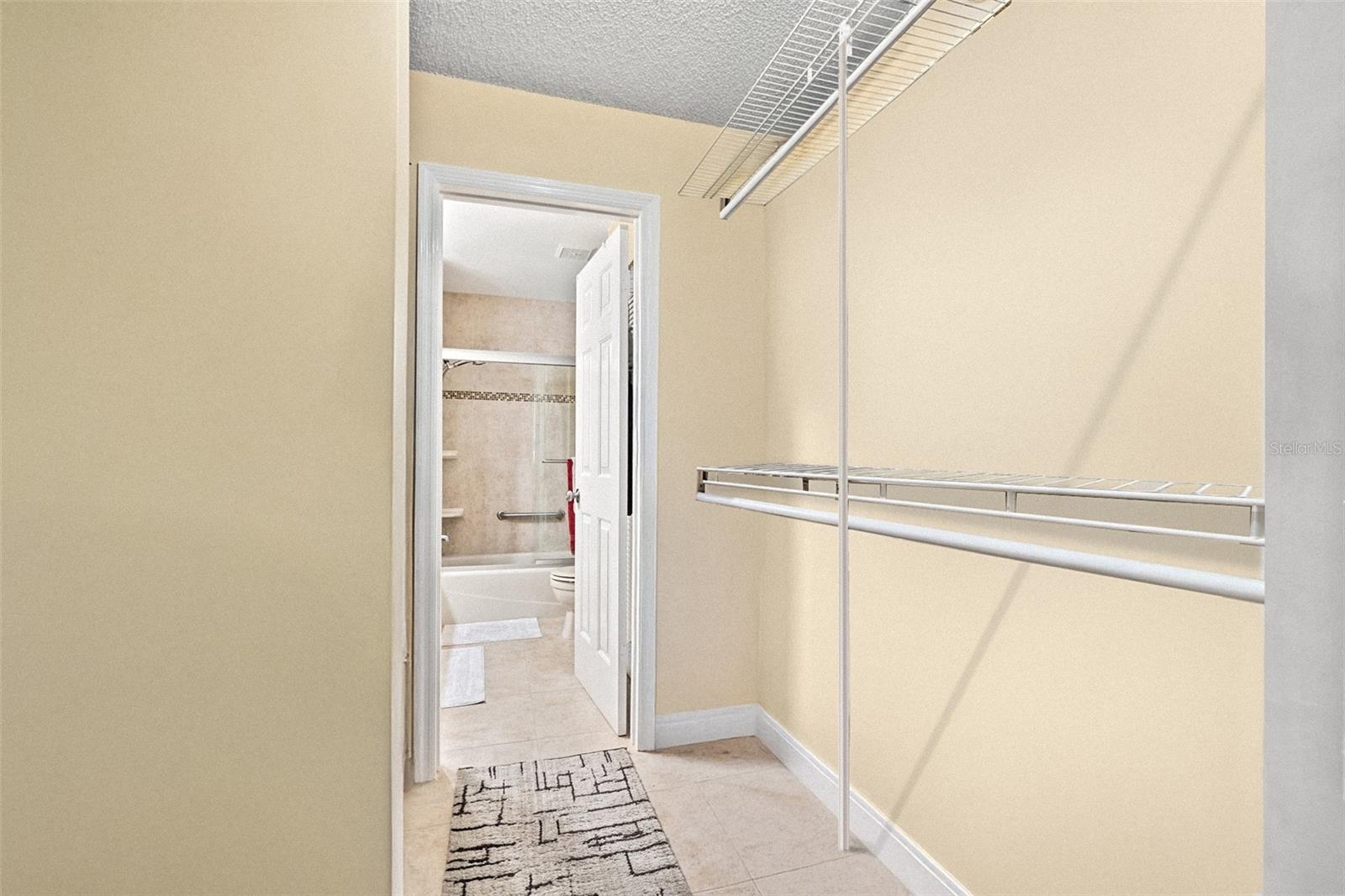 Spacious walk-in closet