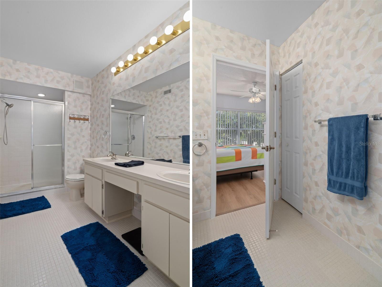 SPACIOUS PRIMARY BATHROOM WITH DOUBLE SINKS