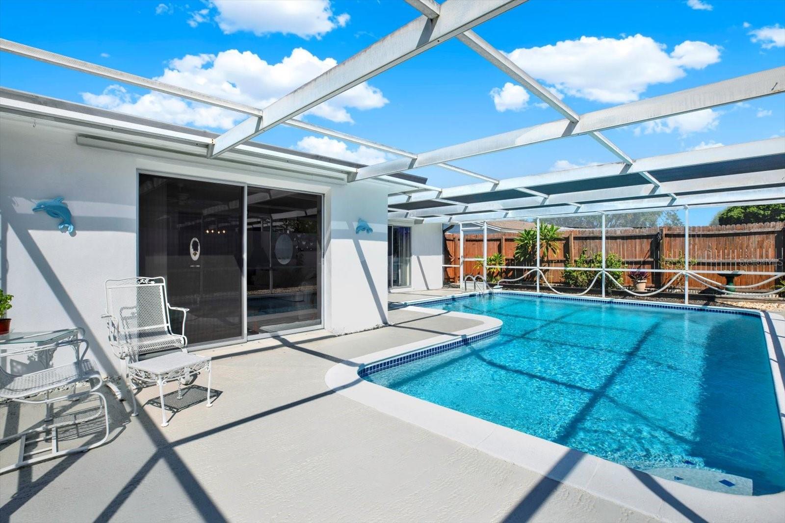 Resurfaced gunite|concrete pool 2025