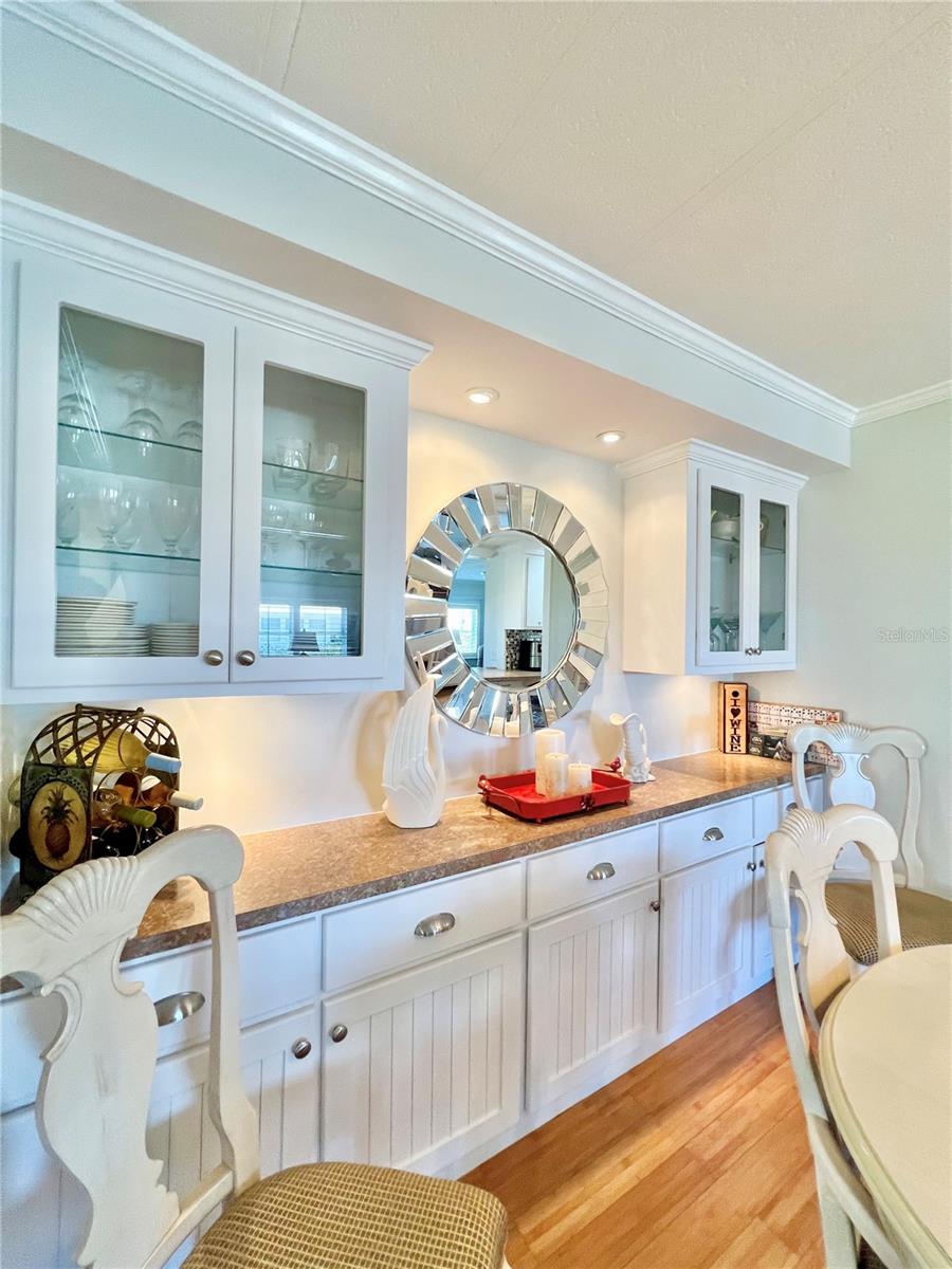 Built in Dining hutch
