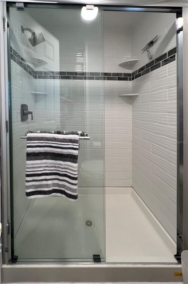 Primary bathroom with walk in shower