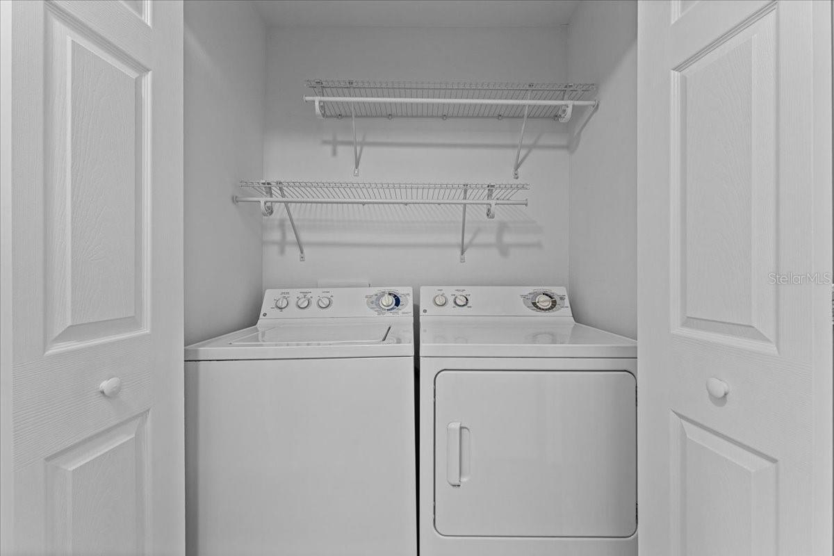Very convenient upstairs laundry closet
