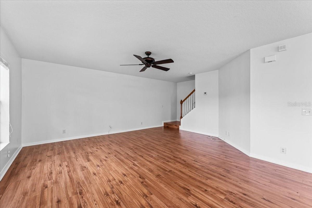 Open space with beautiful flooring