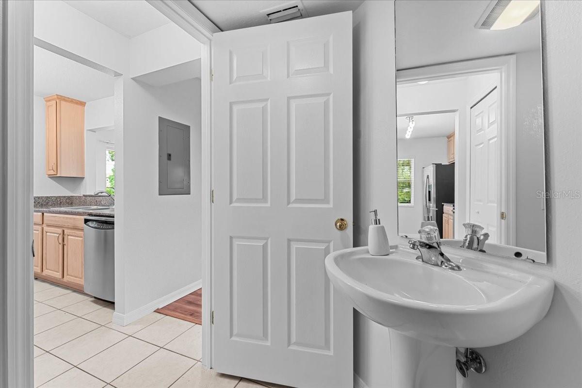 It's convenient to be able to use the bathroom downstairs