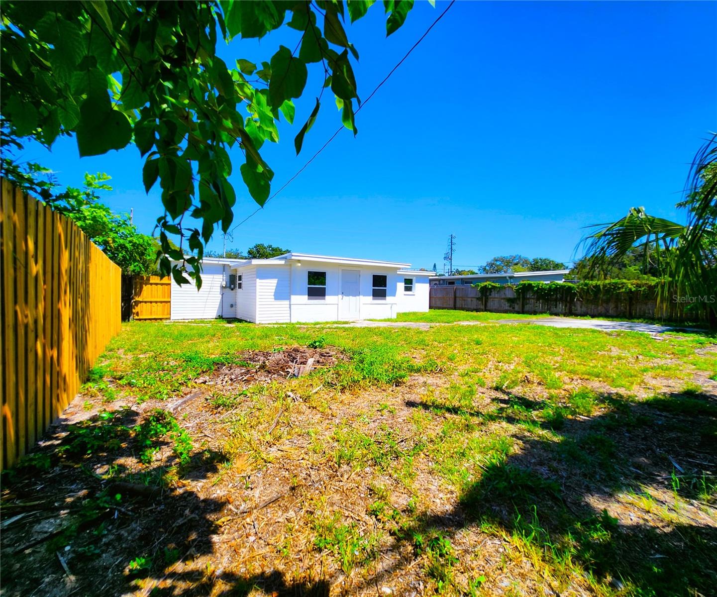 Large Backyard, Cement Slab, High and Dry: no flood zone, no HOA