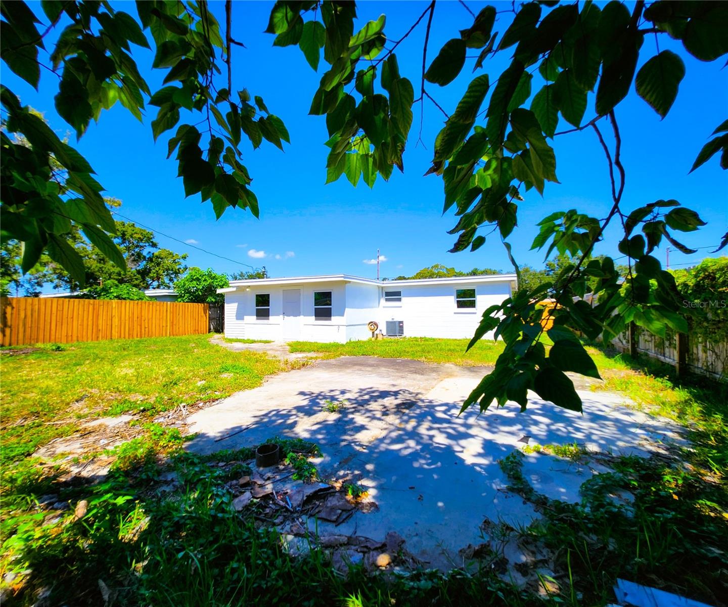 Large Backyard, Cement Slab, High and Dry: no flood zone, no HOA