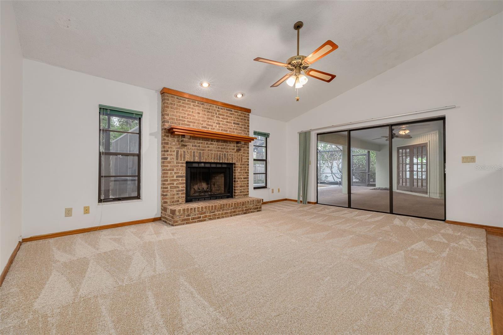 Fireplace in family room