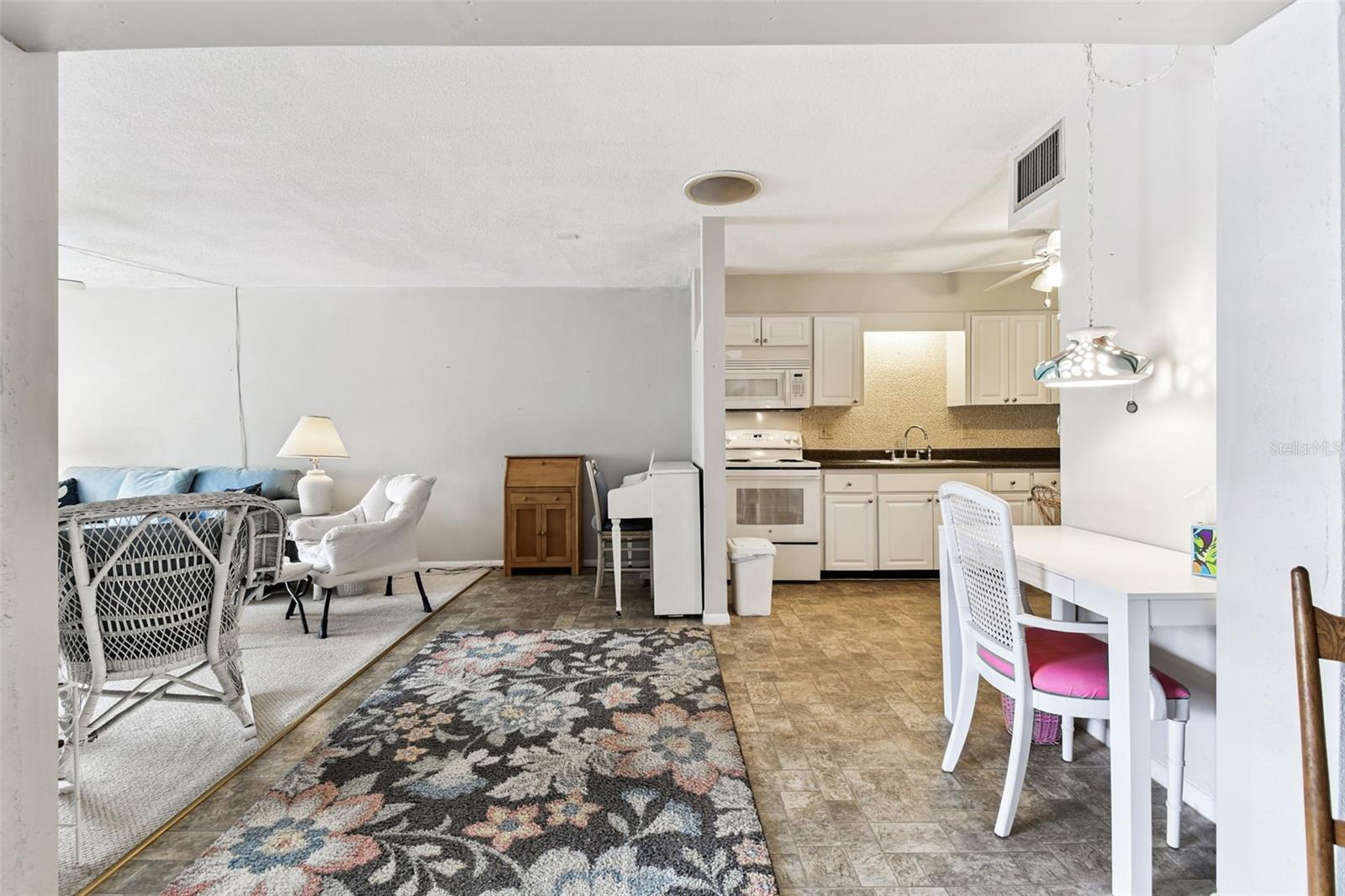 View of Kitchen and Living area
