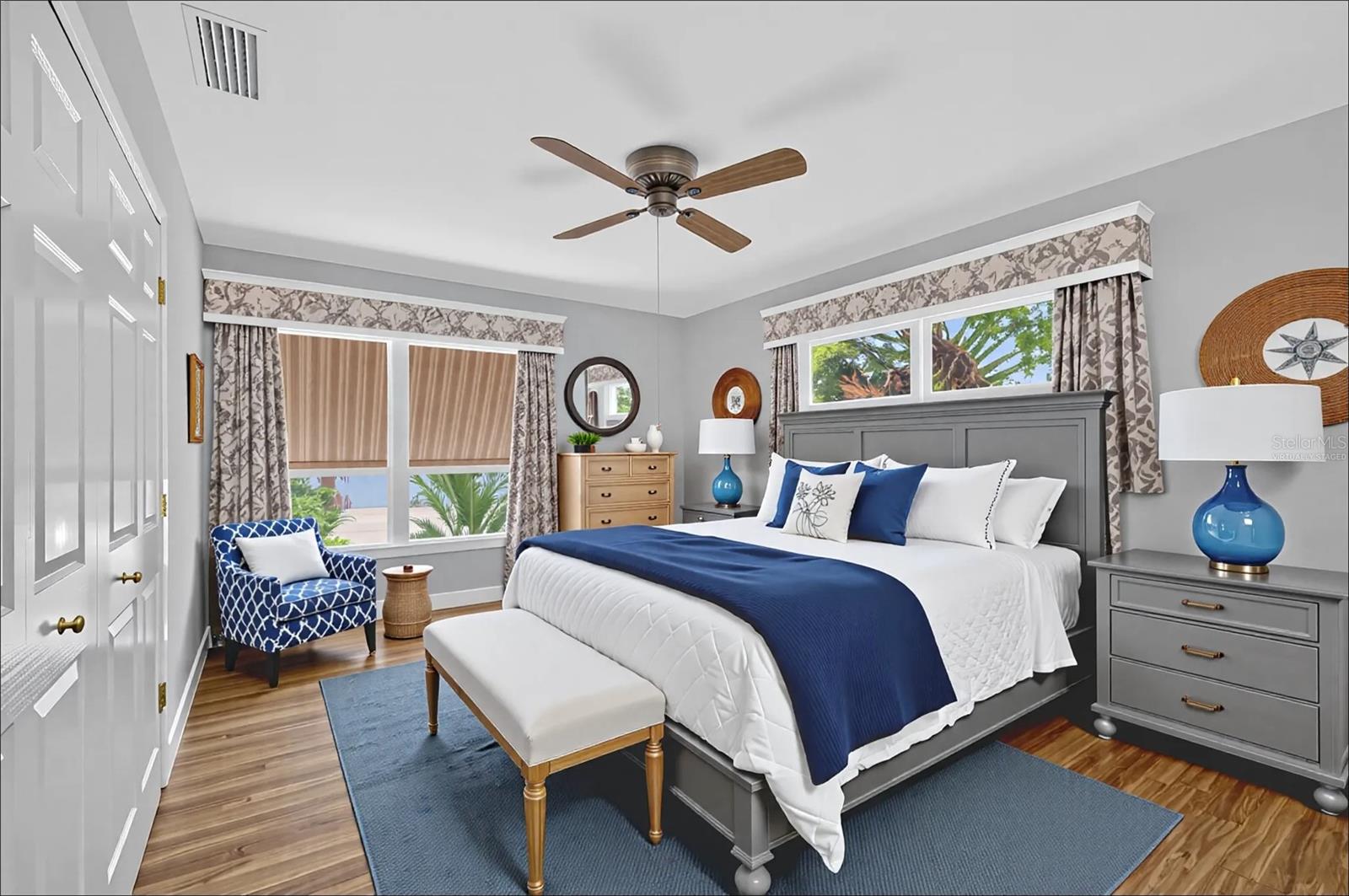 Virtually staged photo-Second floor bedroom 3