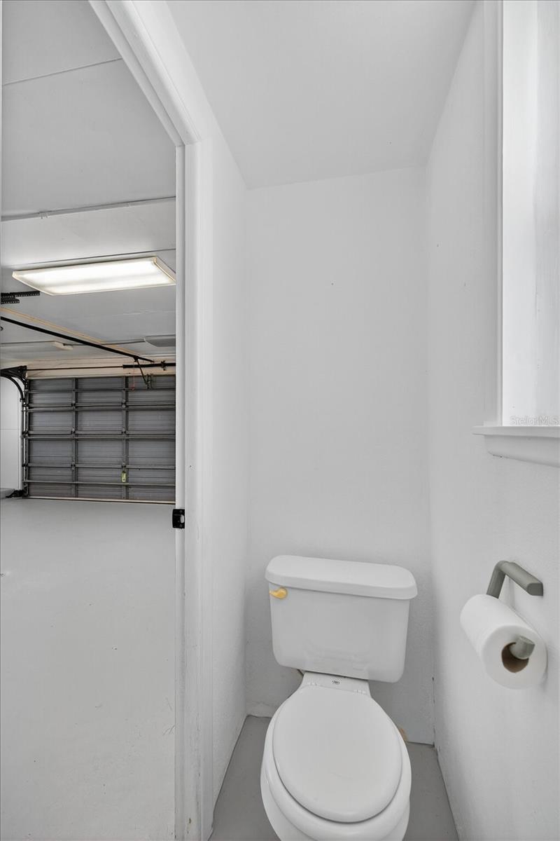 Garage half bathroom
