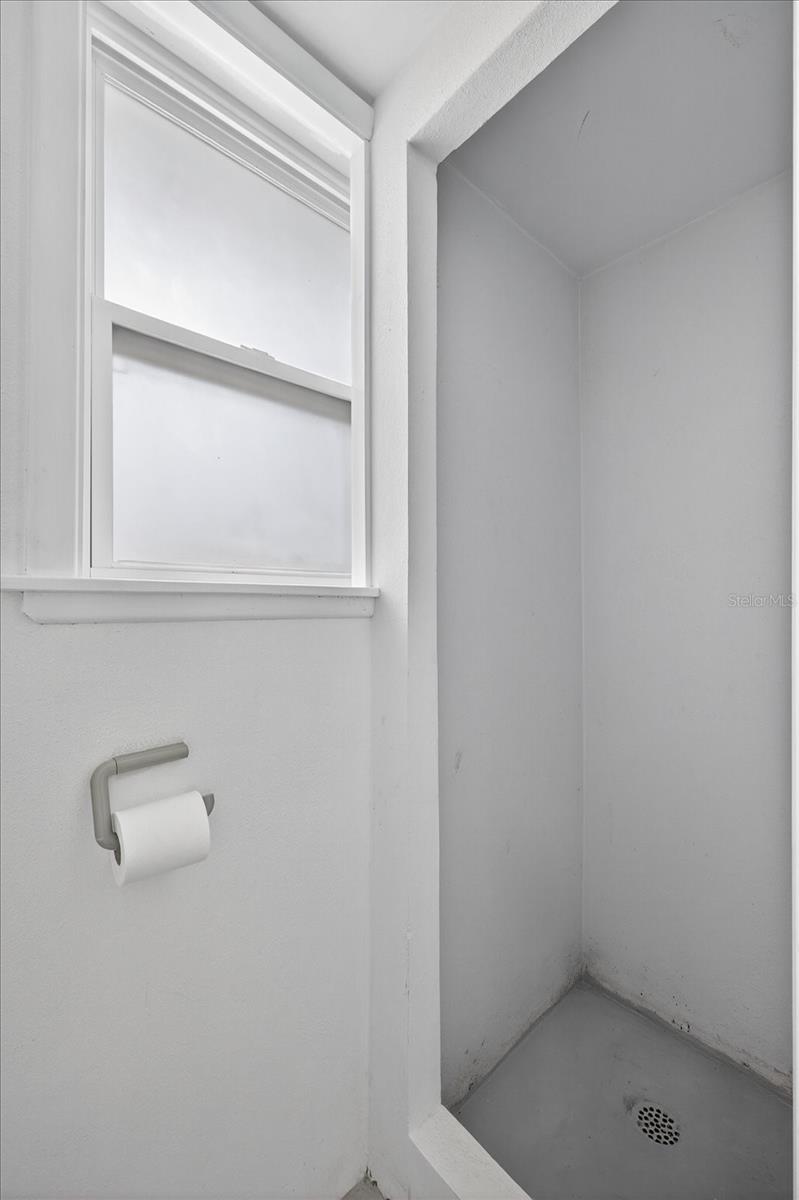 Garage half bathroom shower
