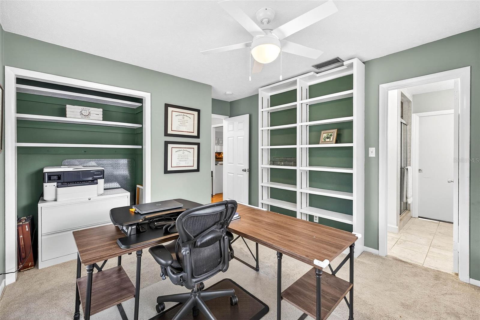 Bedroom being used as office