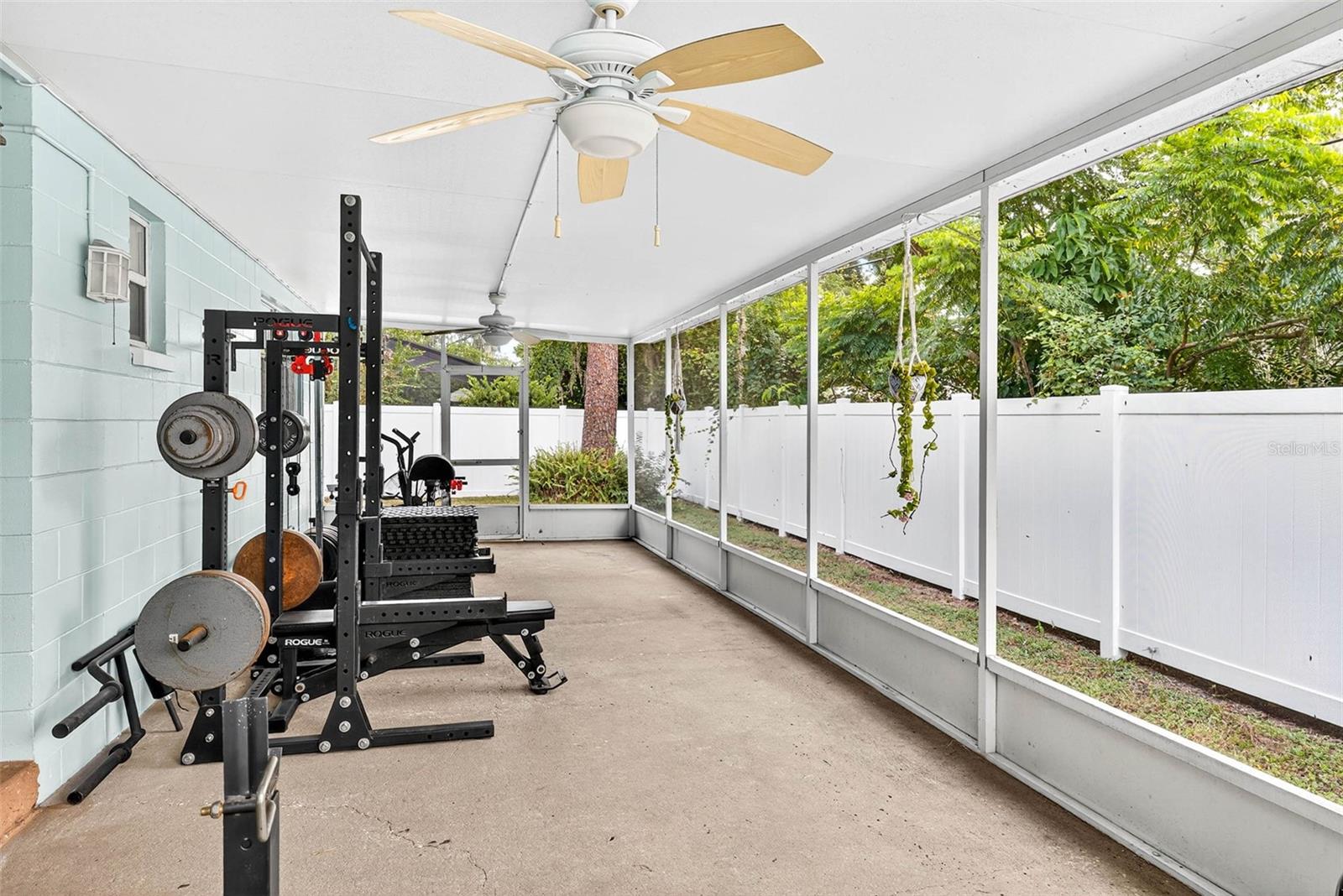 Screened in back patio
