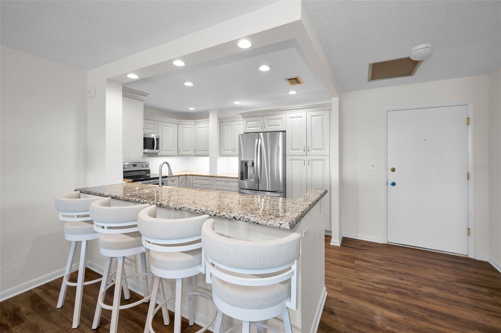 Counter additional seating for guests