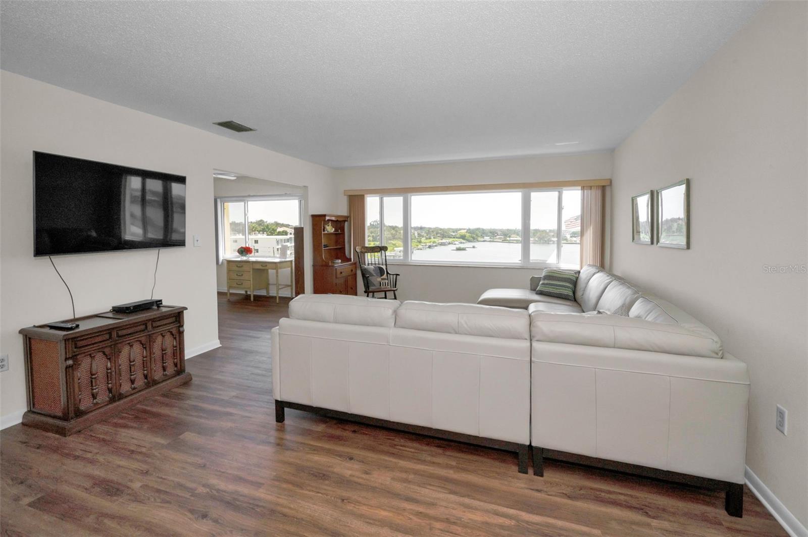 Open Plan living area with view