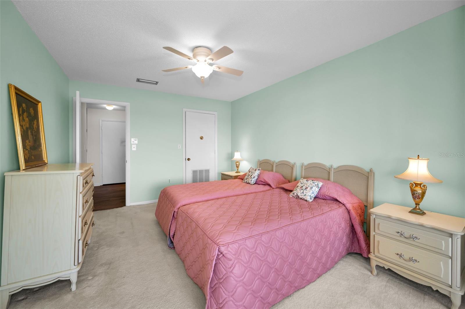 spacious guest bedroom
