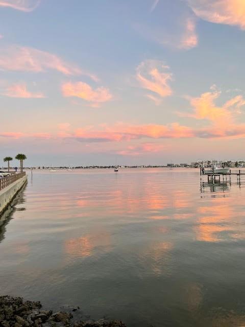 Morning sunrise on water
