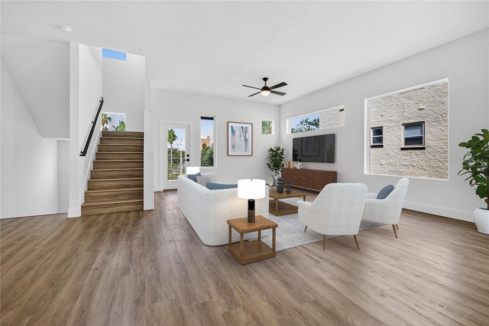 Virtually Staged Living Room