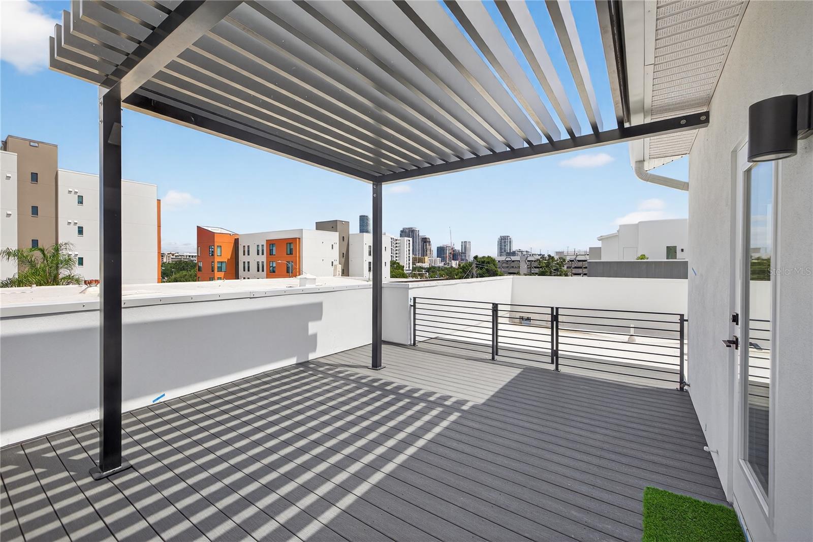 Rooftop Terrace views downtown skyline
