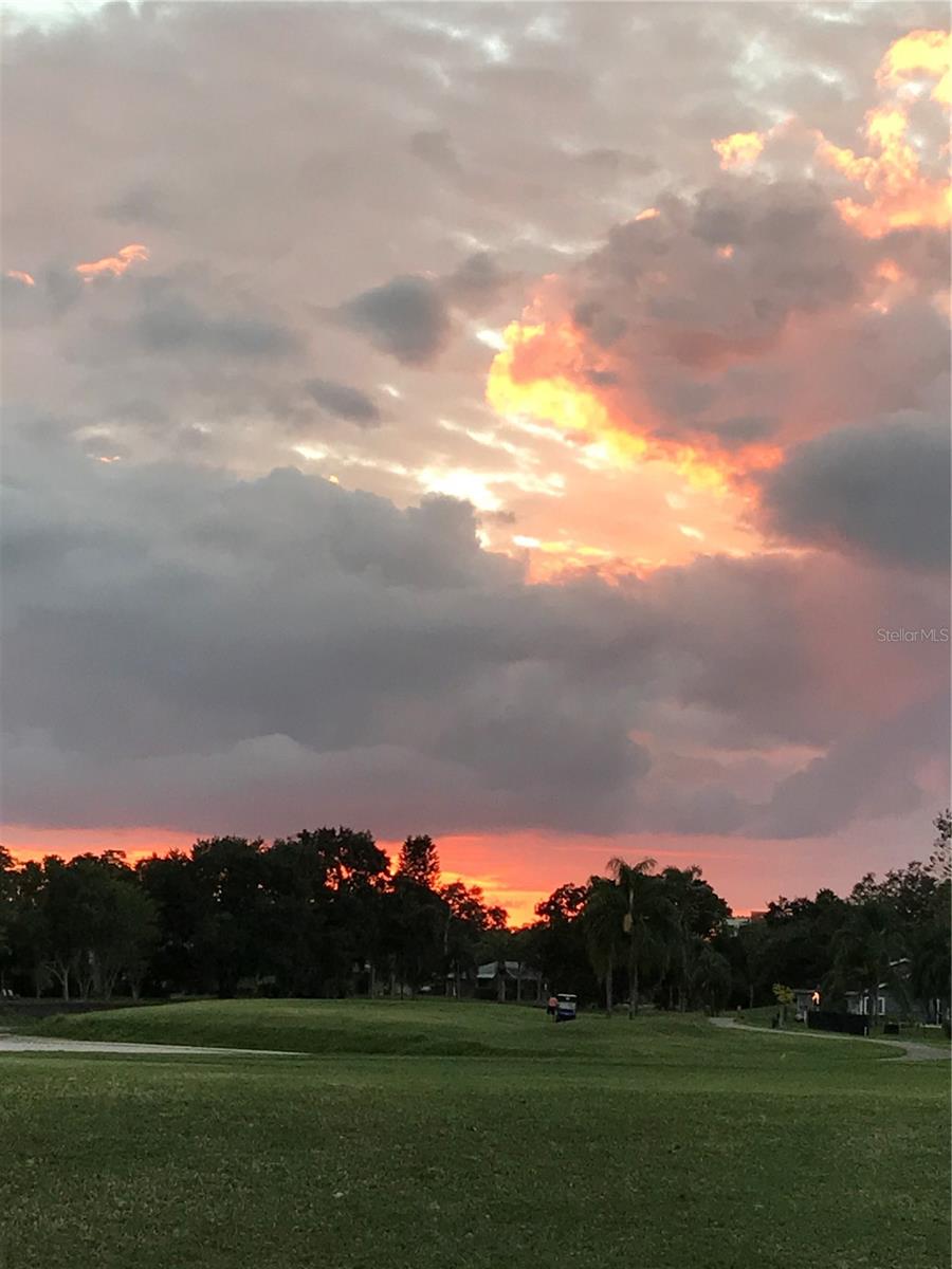 Sunset over the 8th Tee