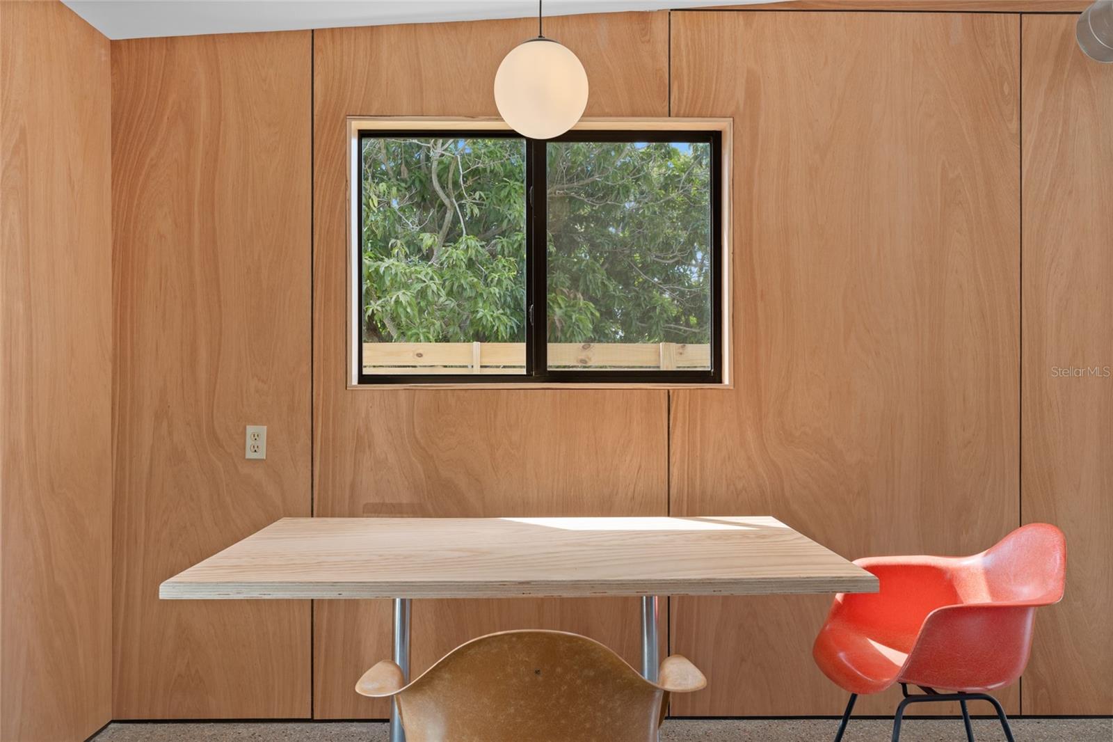 NEW modern wood paneling and impact windows.