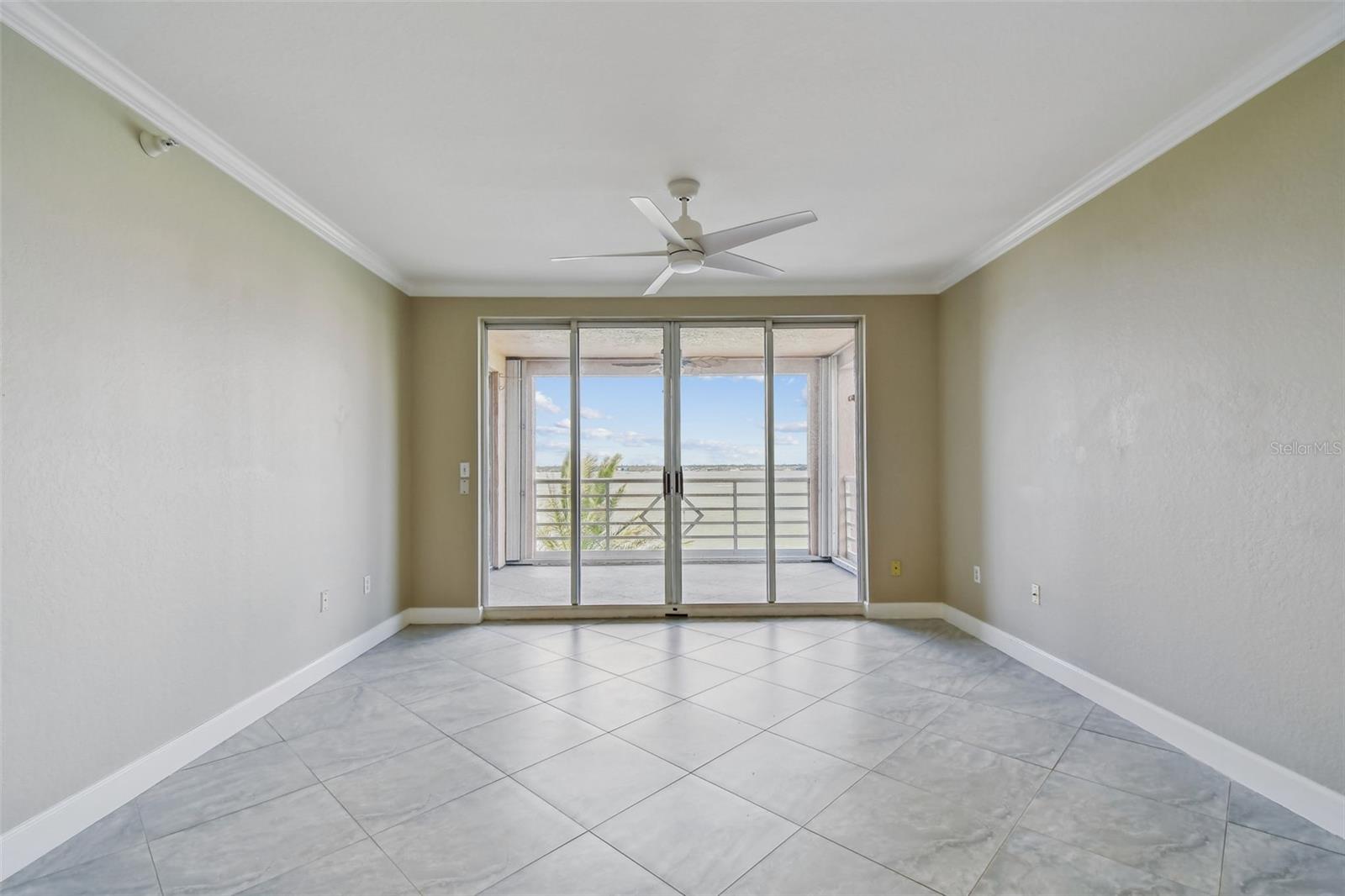 Living Room with Sliding Doors to Balcony