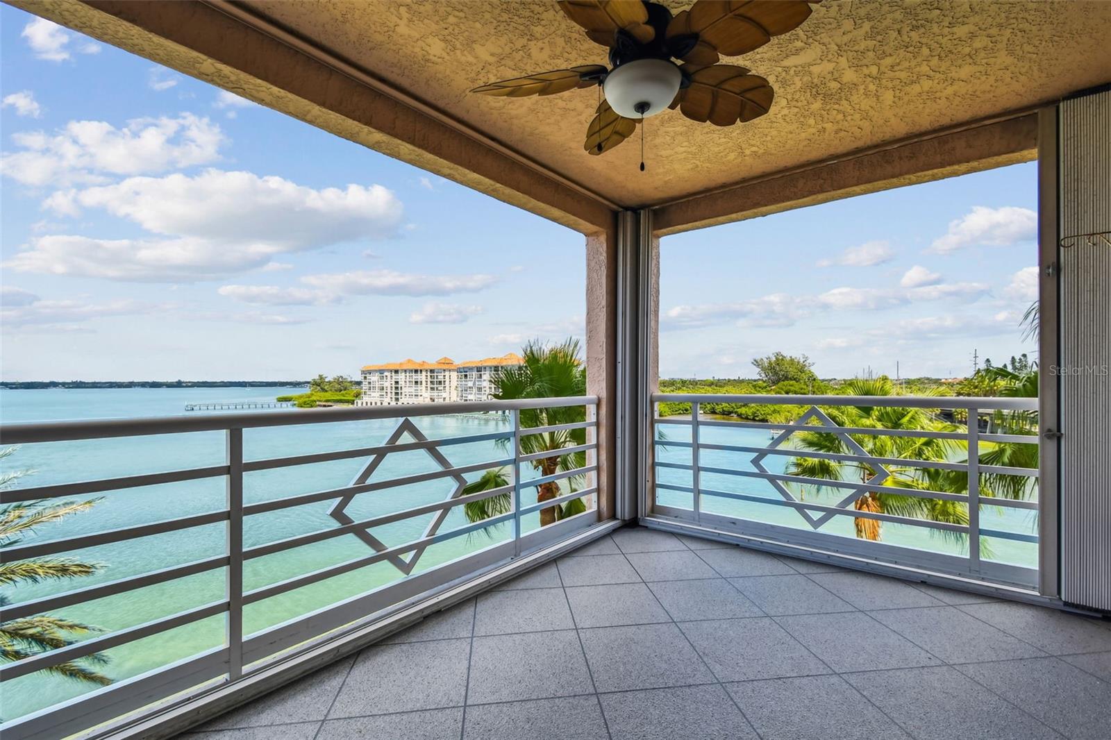 Expansive Water Views From Corner Balcony off Living Room