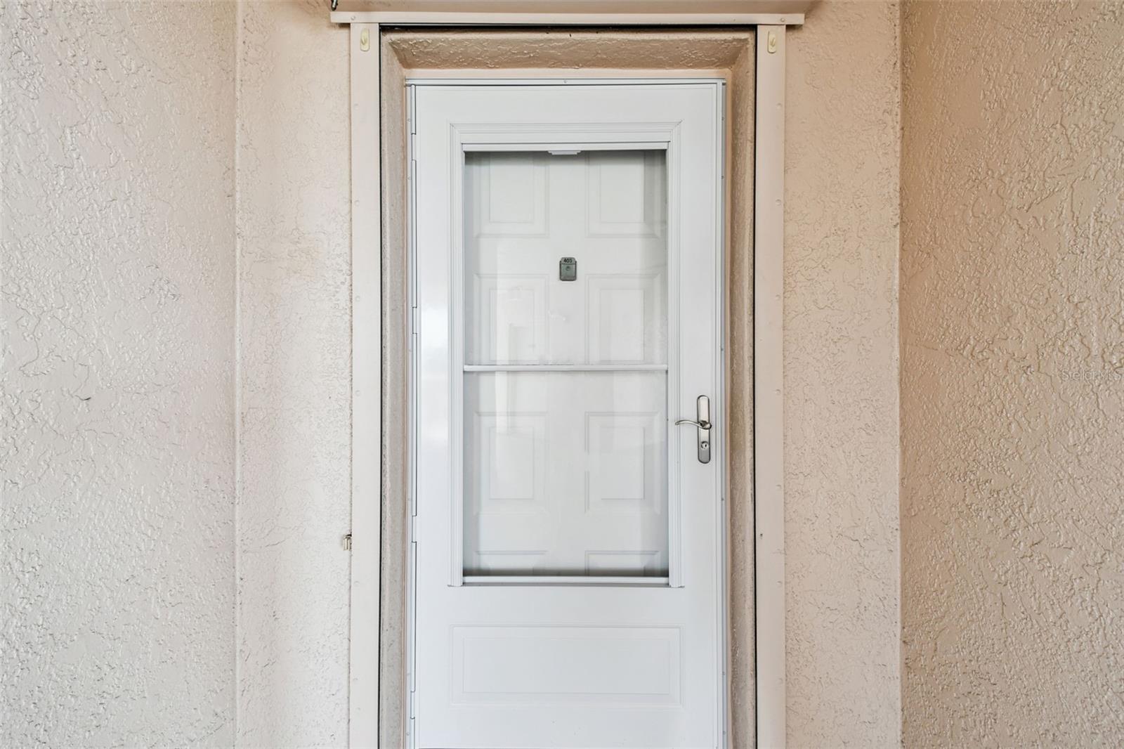 Glass Security Door on Unit Entry