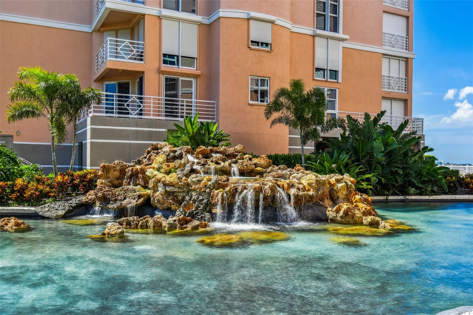 Lagoon and Waterfall on Grounds