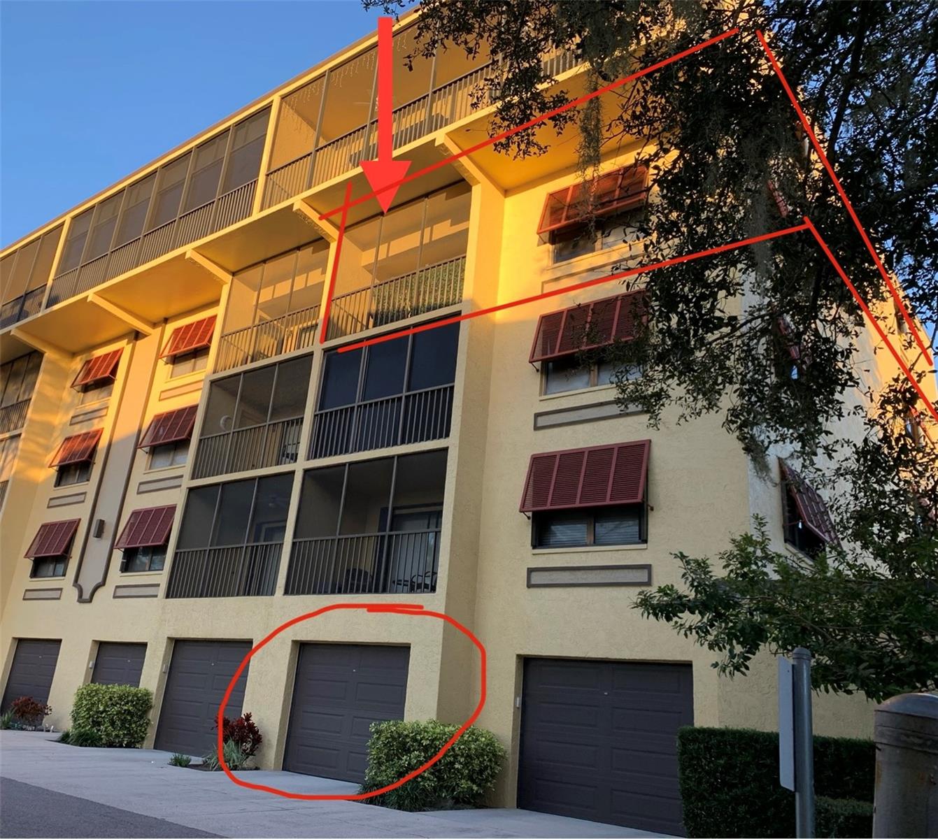 Corner unit condo with your garage directly underneath