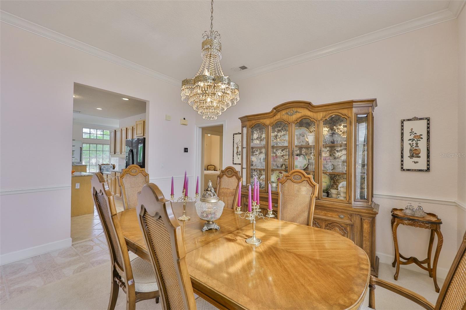 Formal Dining Room w/ Vintage Swarvoski Crystal Chandelier