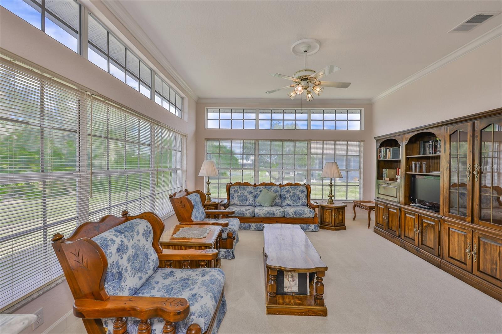 Spacious Family Room with Gorgeous Green