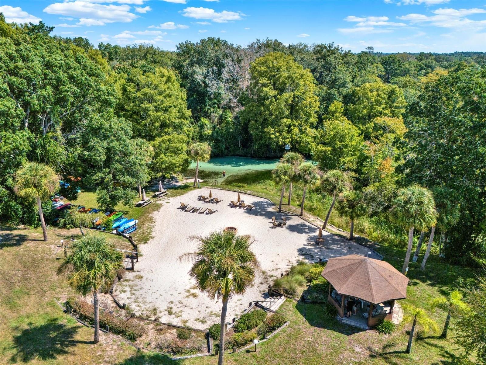 White Sand, private beach on the Weeki Wachee River