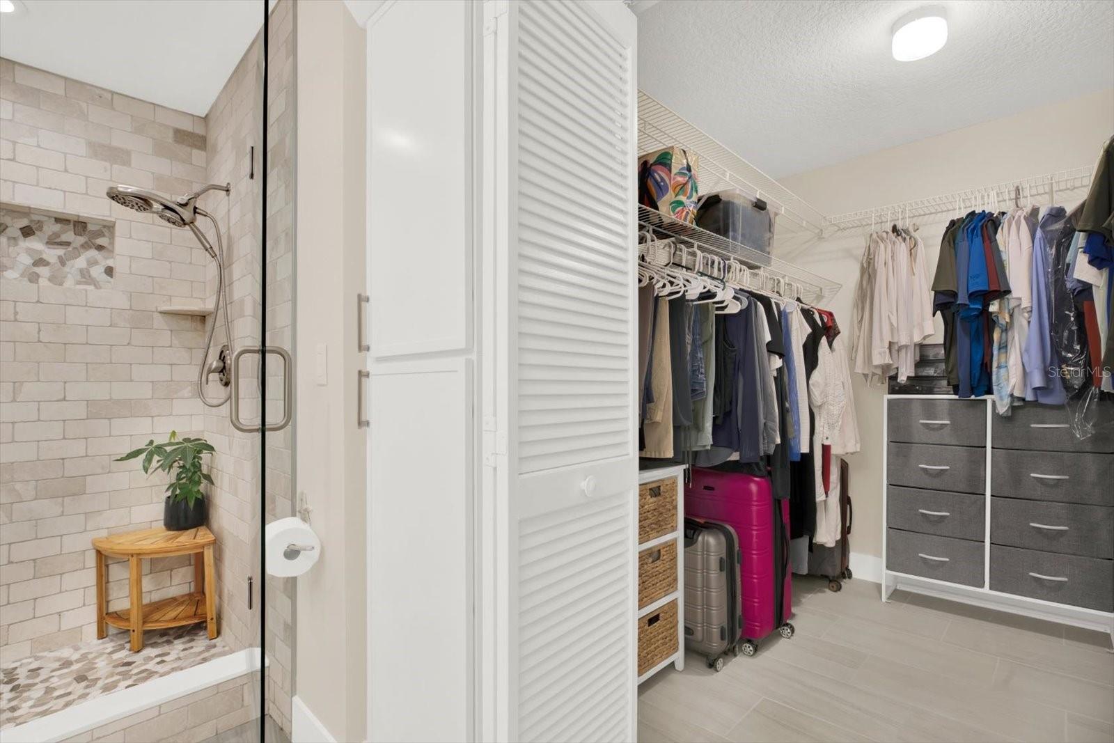 Spacious, walk-in closet