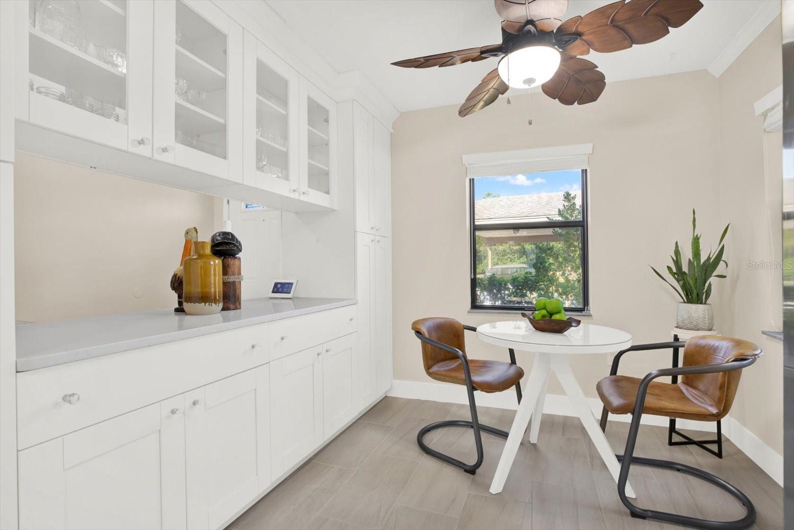 Bright and cozy eat in kitchen.