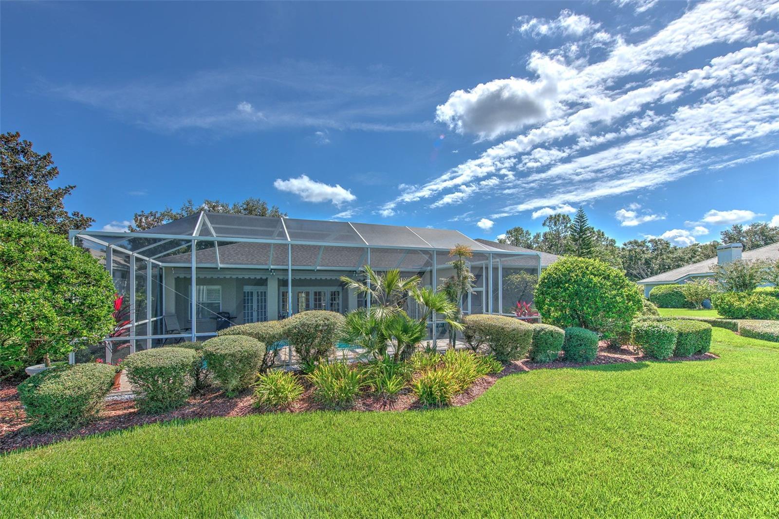 Meticulously landscaped yard