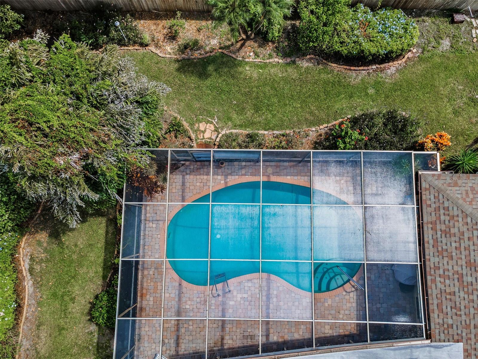 Screened Solar Heated Pool